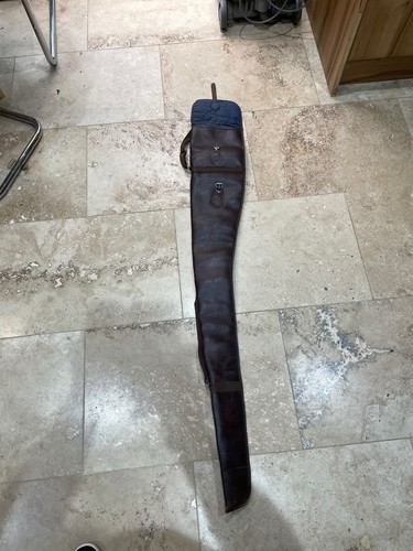 Gun slip brown - gun, leather